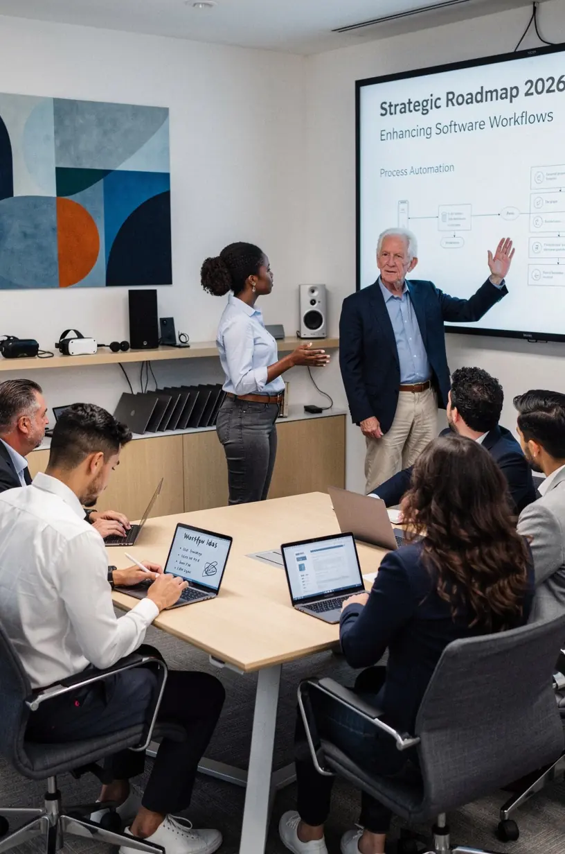 Graphic depicting time saved by automating repetitive software tasks with clear metrics and benefits highlighted.